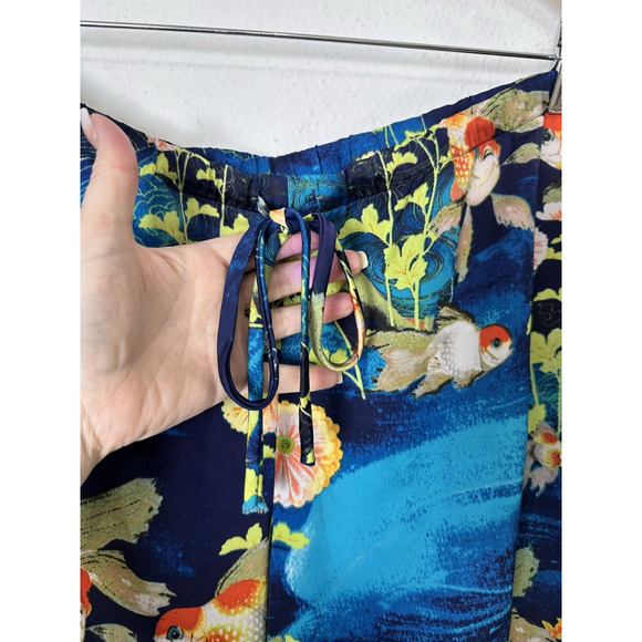 Natori Private Luxuries XL Pajama Lounge Crop Wide Leg Pants Tropical Floral - Picture 3 of 4